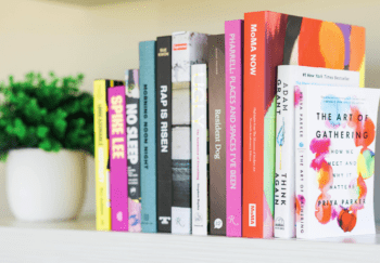 a bookshelf at Fieldwork Seattle